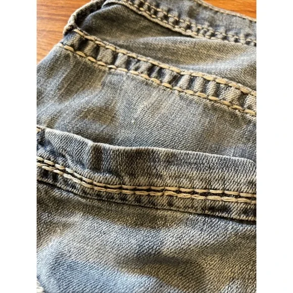 BKE Denim Men's Jake Jeans Blue Faded Distressed Whiskers Size 30R (30x30) - Picture 10 of 10
